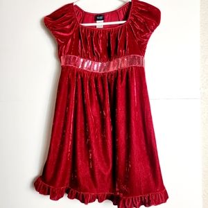 Holiday Edition Brand Girl's Red Velvet dress size: 10/12 L